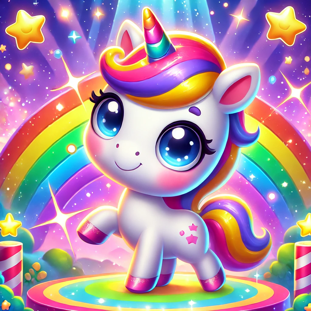 Baby Unicorn Coloring Book - Magical coloring app for kids with glitter and stickers