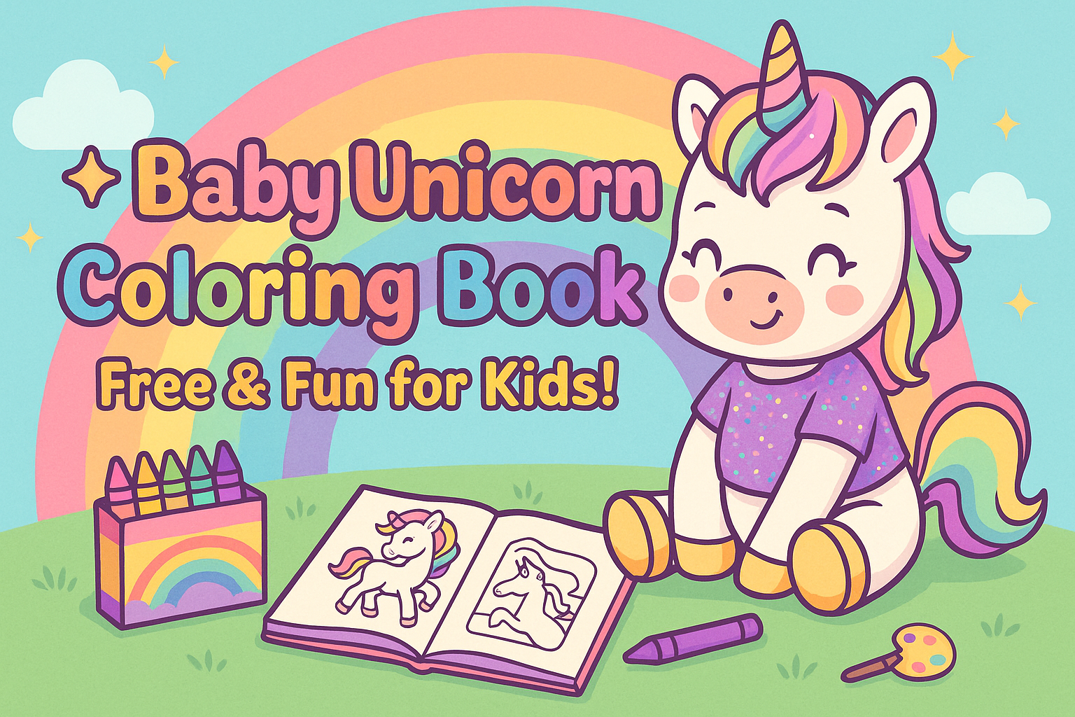 Baby Unicorn Coloring Book gameplay trailer video poster